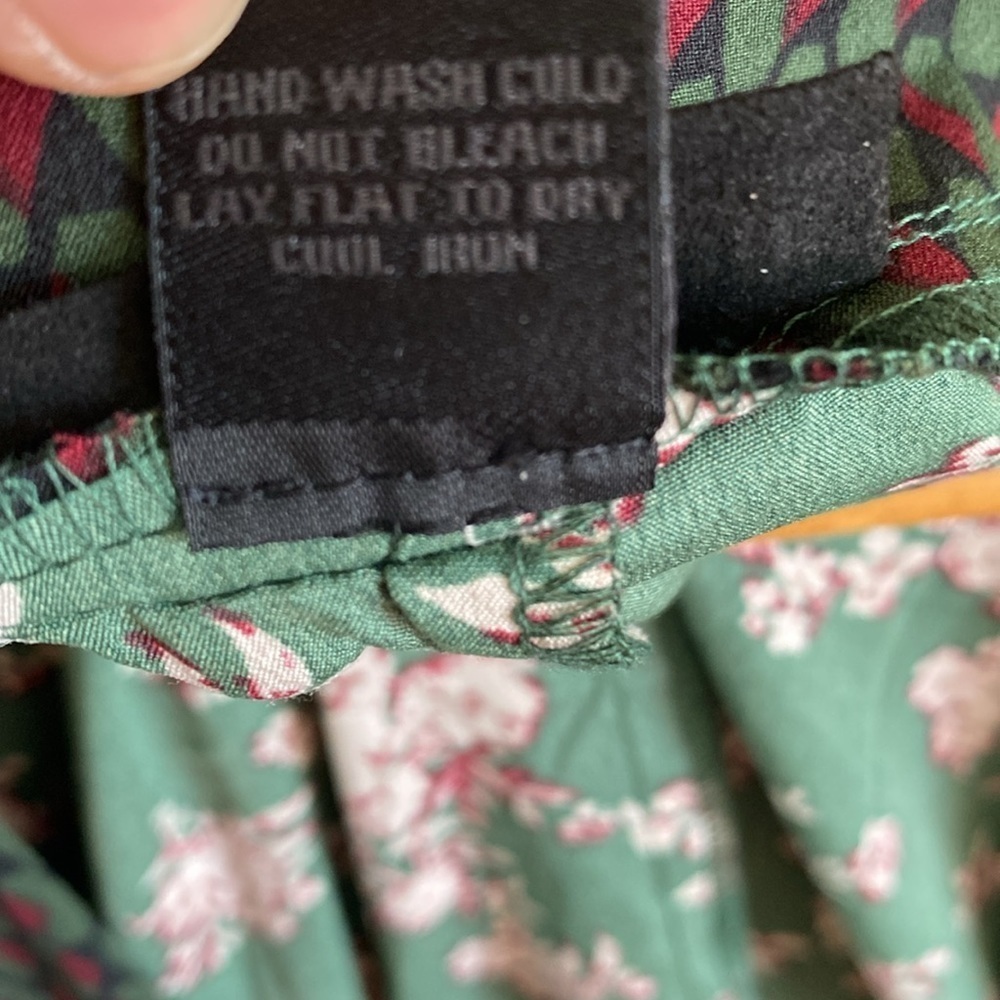 Steve Madden In Full Bloom Floral Draped Kimono Military Green One Size - Picture 6 of 10
